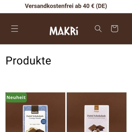 Bio - Schokolade für hervorragenden Geschmack und nur natürliche Zutaten.