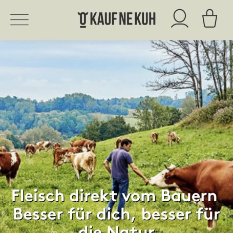 Hochqualitatives Fleisch von Rind über Huhn bis zum Fisch. Das ist wie Amazon, nur für Fleisch von lokalen Bauern...besser geht es nicht!